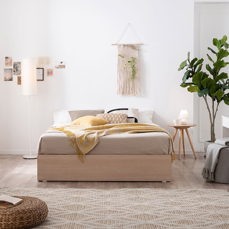 미니멀 수납 무헤드 침대(SS/Q)+본넬매트리스 SET