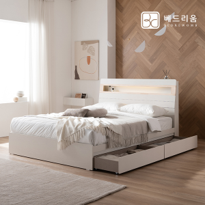 NEW 스마트메이트 편백 LED 수납침대(SS/Q/K)+리프레쉬유로탑 매트리스 SET