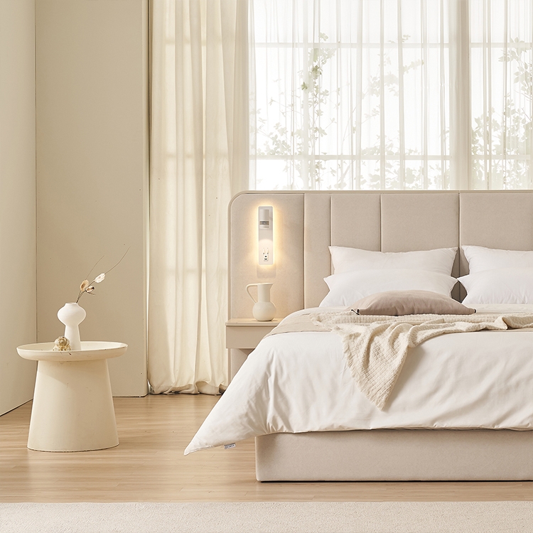 슬렙트 밀란Ⅱ 패브릭 호텔침대(K/LK)+S9 매트리스(경도선택) SET