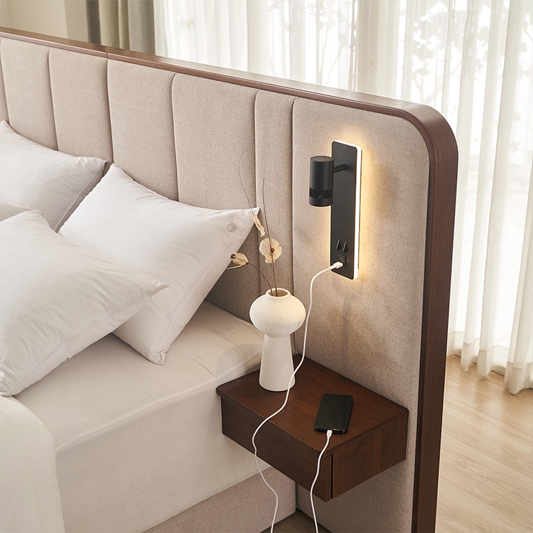 슬렙트 밀란Ⅱ 패브릭 호텔침대(K/LK)+S9 매트리스(경도선택) SET