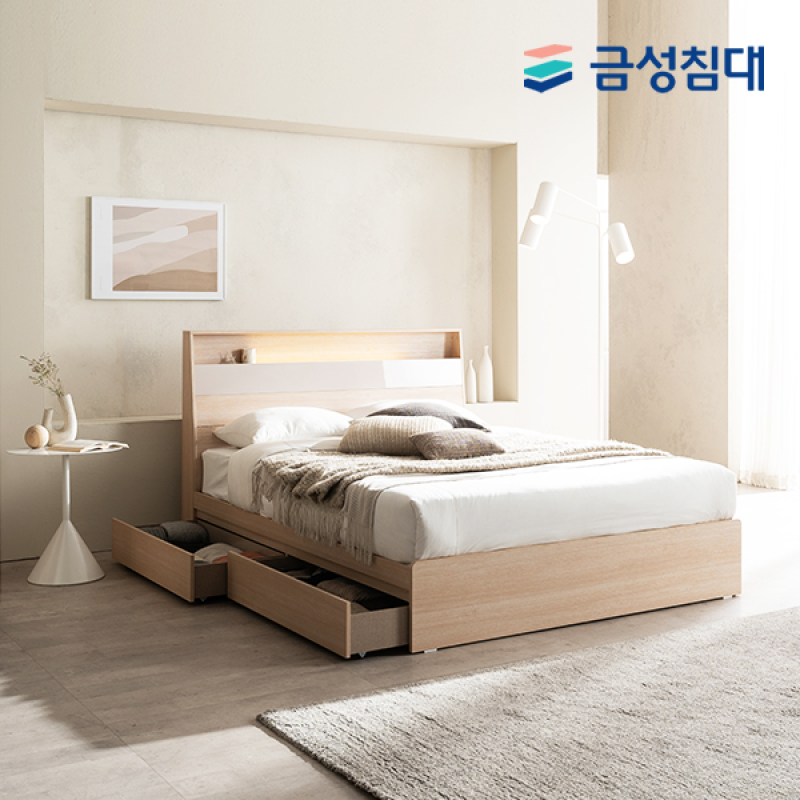 ※초저가※ 글레이즈 LED 수납침대 프레임 (SS/Q/K)