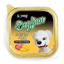 도그피앙 사각캔 소고기치즈 100g (박스/12개입)