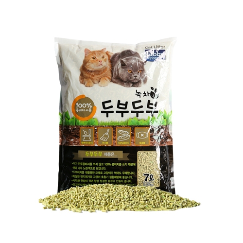 두부두부 모래 녹차 7L (박스/6개입)