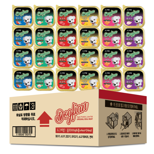 도그피앙 사각캔 100g 콤보 24개입 (6종x4개)
