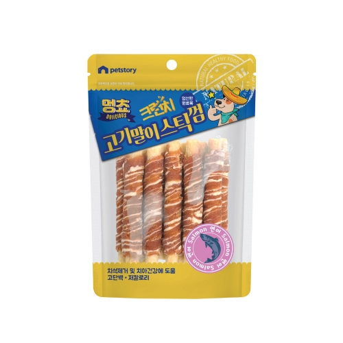 멍쵸 크런치 고기말이스틱껌 연어 200g