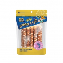 멍쵸 크런치 고기말이스틱껌 연어 200g