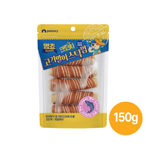 멍쵸 크런치 고기말이스틱껌 연어 150g