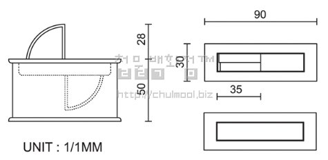 매립형 사각 반달 FS603