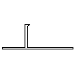T자 매지몰딩(마이너스몰딩/재료분리대/코너비드/석고몰딩/메지몰딩) 12.5T용 3,000mm 화이트