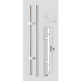 강화도어 손잡이 YM-162 편심 340*700mm(편심, 가마지)