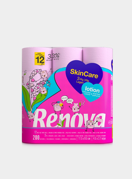 스킨케어 핑크 로션 화장지 12롤