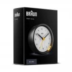 BRAUN 무소음 무브먼트 아날로그 탁상 알람시계 BC12BW 블랙화이트 7.5cm