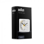 BRAUN 무소음 무브먼트 아날로그 알람 미니탁상시계 BC02XW 화이트 5.7cm