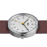 BRAUN 남성용 클래식 손목시계 BN0021WHBRG 브라운 가죽스트랩 /화이트 다이얼 38mm