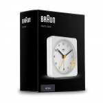 BRAUN 무소음 무브먼트 클래식 아날로그 탁상시계 BC03W 화이트 7.8cm