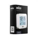 BRAUN 무소음 무브먼트 디지털 탁상 알람시계 BC08W 화이트 5.8cm