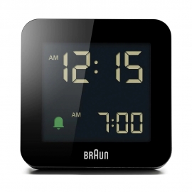 BRAUN 무소음 무브먼트 디지털 탁상 알람시계 BC09B 블랙 7.55cm