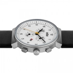 BRAUN 남성용 클래식 손목시계 BN0035WHBKG 블랙 가죽스트랩 /화이트 다이얼 40mm