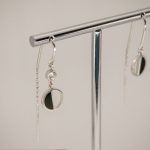 Half Onyx Earrings