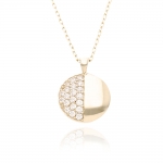 Half Golden Pave necklace