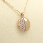 Half Golden Pave necklace