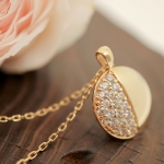 Half Golden Pave necklace