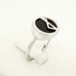 N Modern chic onyx Rings