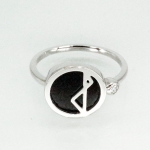 N Modern chic onyx Rings