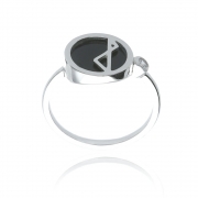 N Modern chic onyx Rings