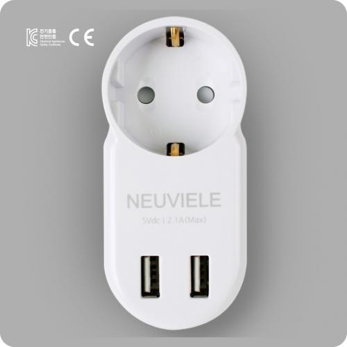 뉴빌레 NVWUN1016 뉴빌레 USB 1구 어댑터 (16A) 자취방 콘센트