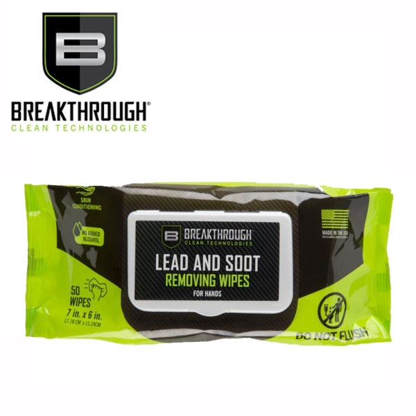 브랙스루 납 및 그을음 제거 물티슈 50매입 (7X6 인치)