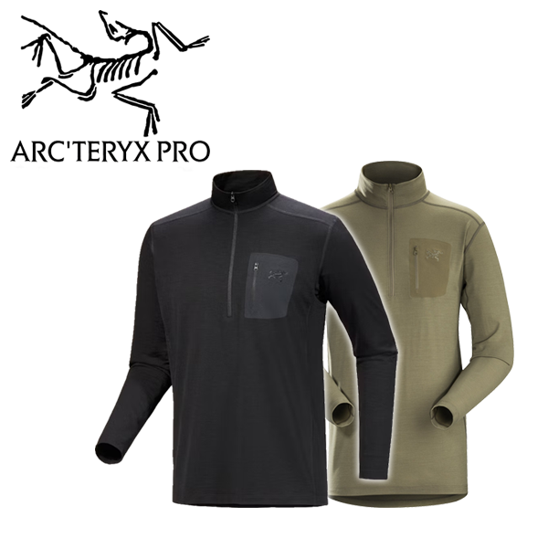 아크테릭스 프로 콜드 WX 집 넥 AR (검정,크로커다일)