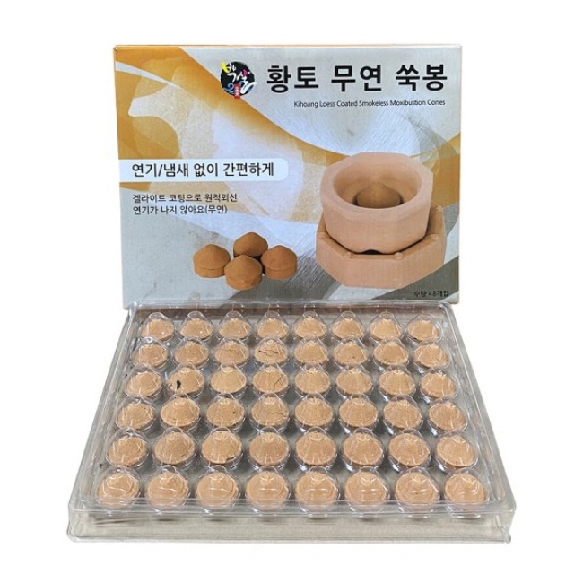 [E6-1] [F22114] 백살 고급 황토무연쑥봉 48개입 무연뜸(100%쑥 국산)