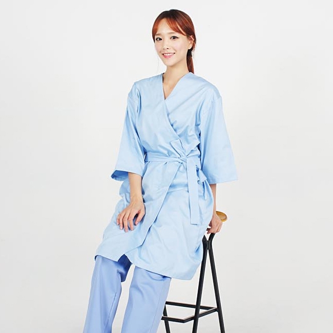 [K23337][금성] 엑스레이가운(까운)/검진복 그린,핑크,하늘 (Long) KSX-001[343]