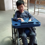 마마품 초경량 기능성 휠체어 테이블 - 소형(블루, 어린이용)