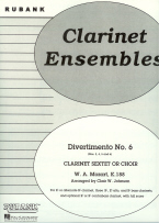 Mozart : Divertimento No. 6 (Movements 2, 4, 5, 6)