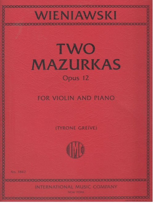 Two Mazurkas, Op. 12 (GREIVE, Tyrone)