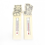 고양이 얼룩말온도계(10세트) 나무공예 자연물