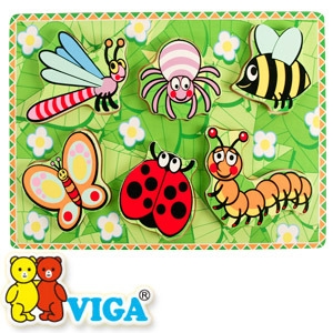 [VIGA] 곤충 블럭퍼즐 오감놀이 원목교구 퍼즐놀이