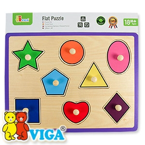 [VIGA] 도형 꼭지퍼즐 오감놀이 원목교구 퍼즐놀이
