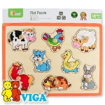 [VIGA] 동물 꼭지퍼즐 오감놀이 원목교구 퍼즐놀이