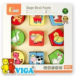 [VIGA] 동물 도형 맞추기 퍼즐 오감놀이 원목교구 퍼즐놀이