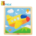 [VIGA] 9피스퍼즐 - 비행기 오감놀이 원목교구 퍼즐놀이