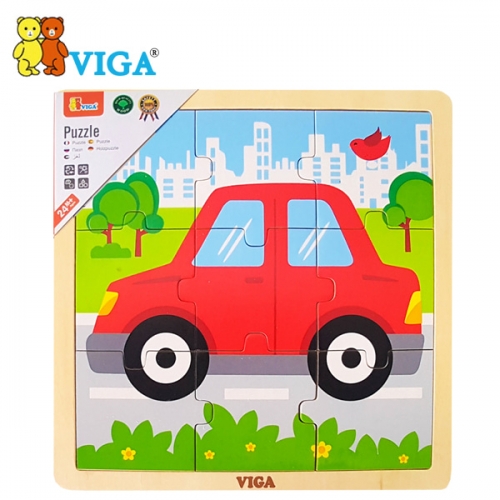 [VIGA] 9피스퍼즐 - 자동차 오감놀이 원목교구 퍼즐놀이
