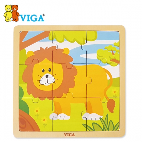 [VIGA] 9피스퍼즐 - 사자 오감놀이 원목교구 퍼즐놀이