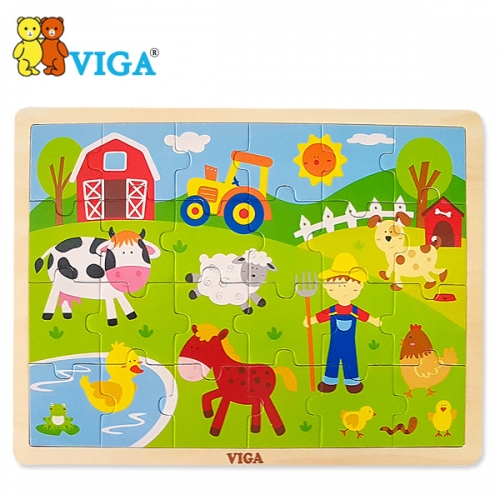 [VIGA] 24피스퍼즐 - 농장 오감놀이 원목교구 퍼즐놀이