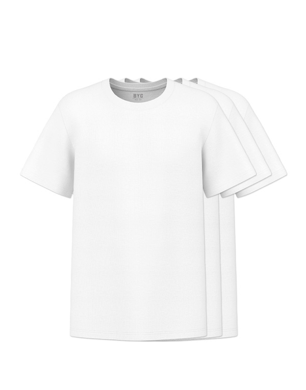 반팔라운드티(3매)[ONP5002]