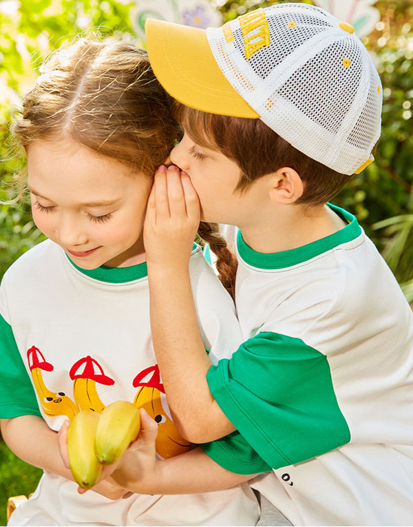 코코모메<BR/>배색반팔티셔츠[CCM1005]