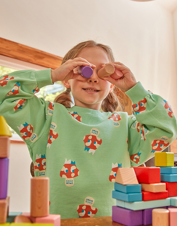 코코모메<BR/>네크라인-올오버맨투맨[CCM2003]