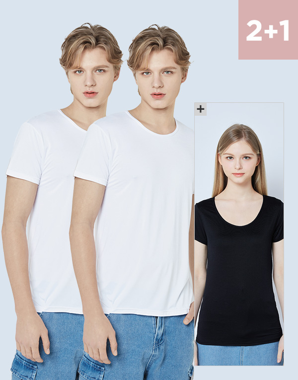  쿨웨어  보디드라이-남U넥티2매+여U넥티1매